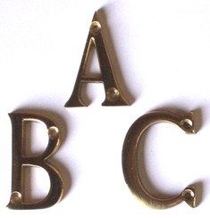 brass numbers and letters for homes and mailboxes